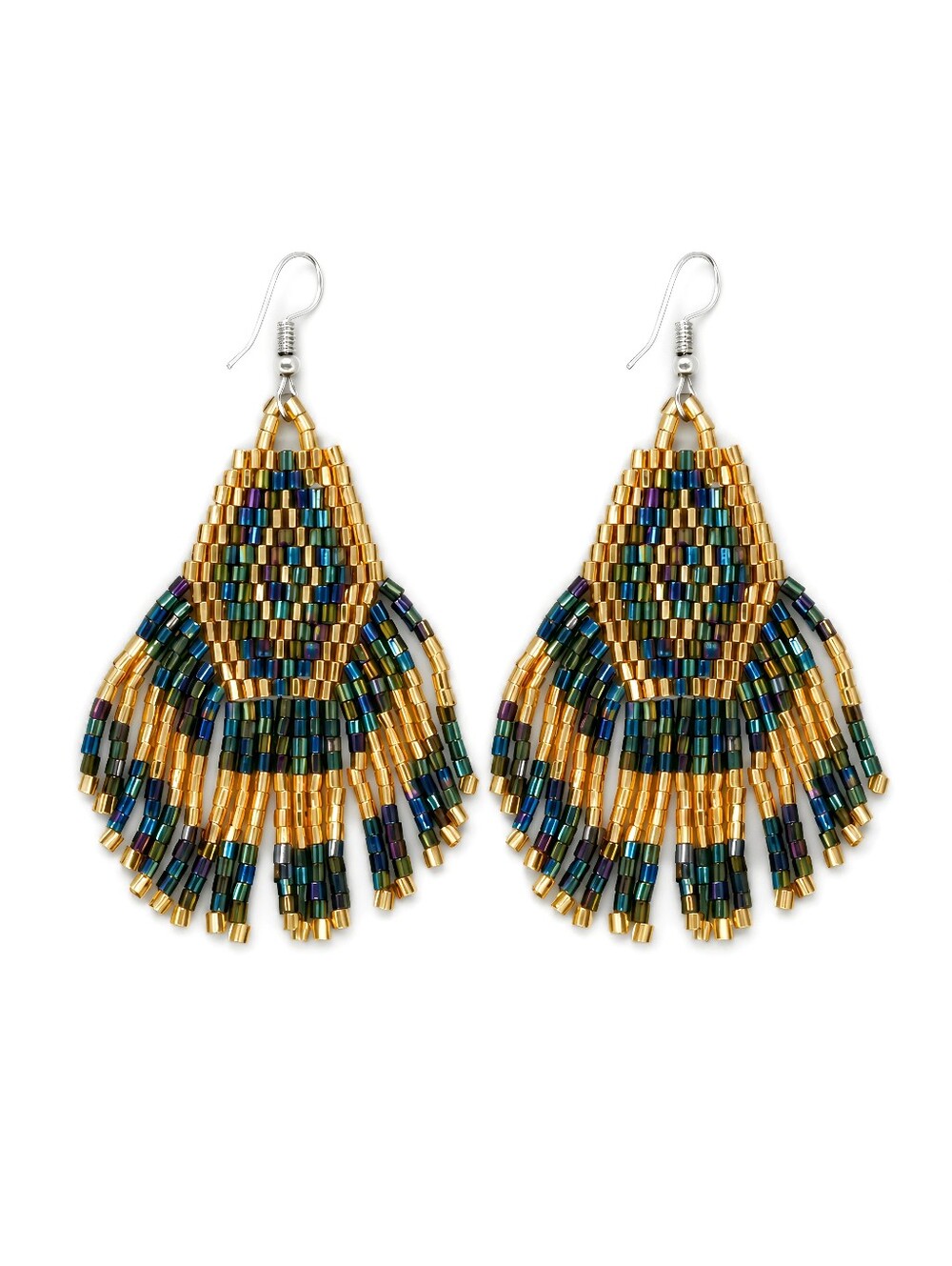 Willow Boho Fringe Beaded Earrings  Southwest Handmade Seed Bead 70's Festival